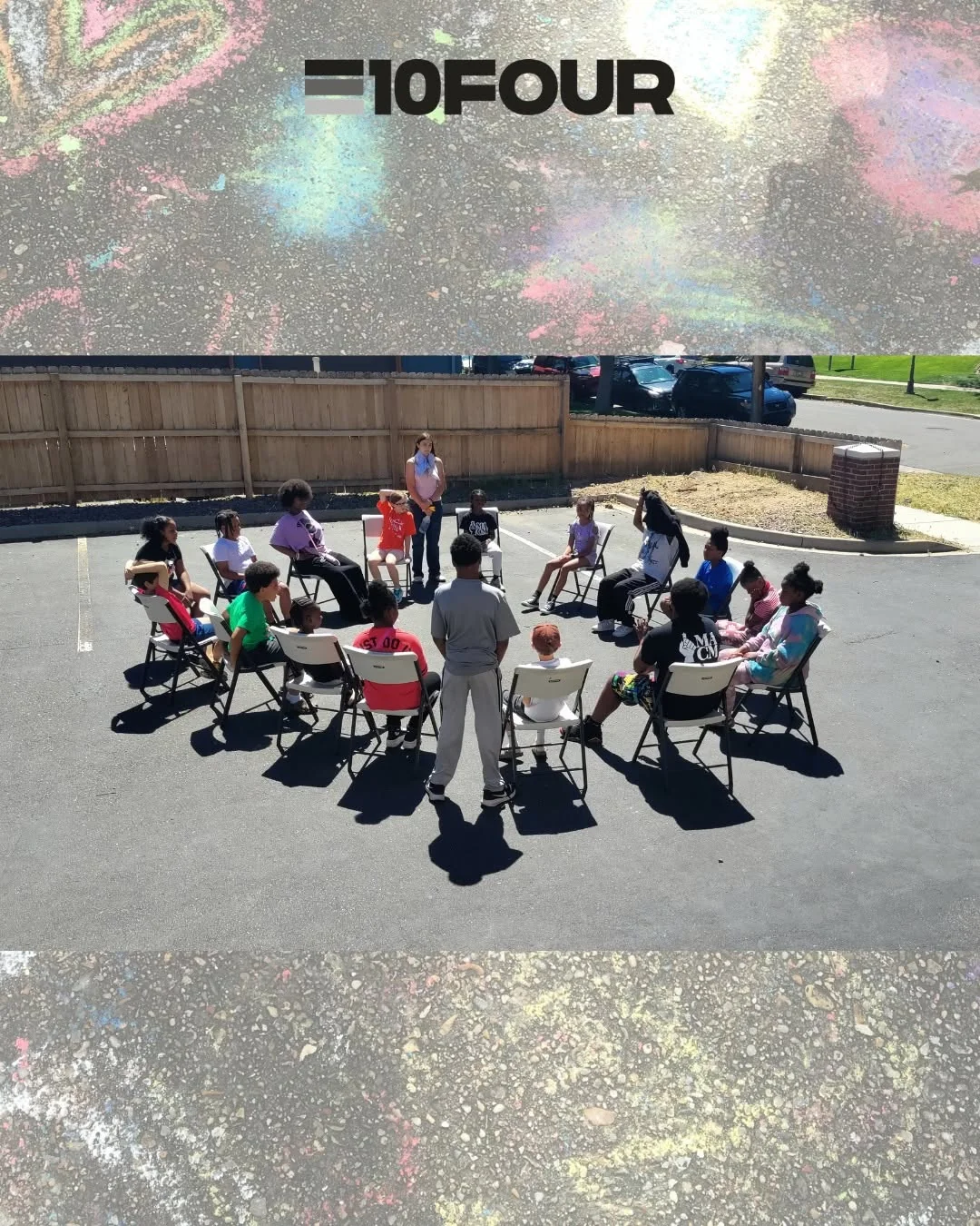 An outdoor 10Four partner-site group in a circle